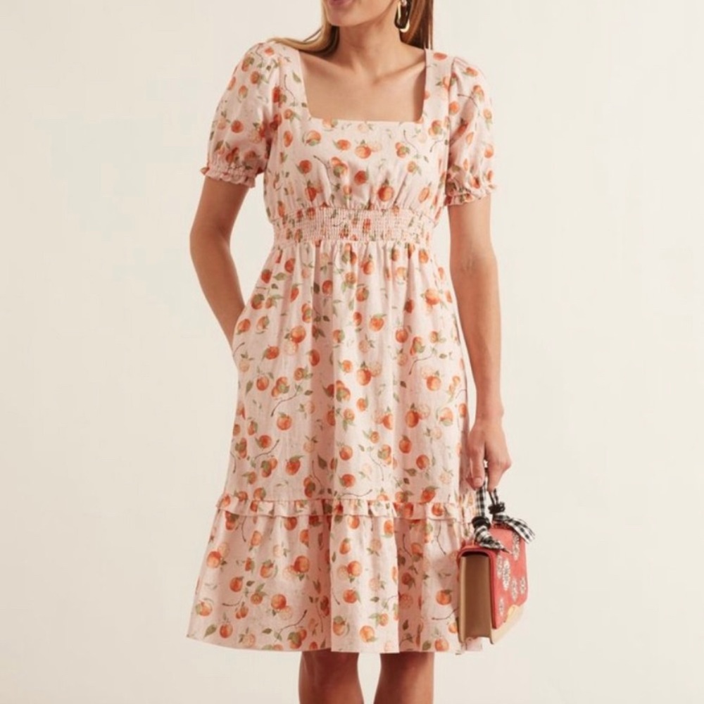 Gal Meets Glam Clementine Linen Midi Dress 2